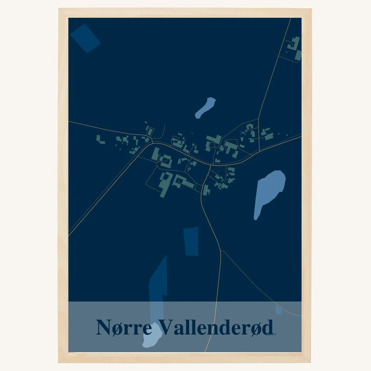 Nørre Vallenderød plakat – Firkantet 2026 – Mørk blå