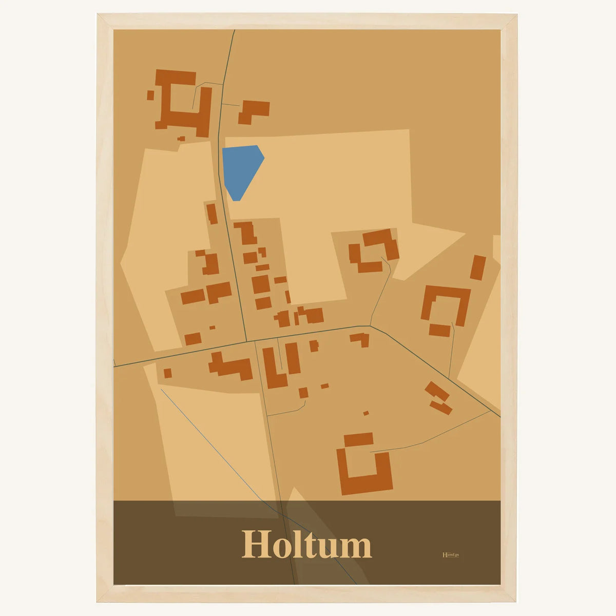Holtum plakat – Firkantet 2026 – Lys pastel brun