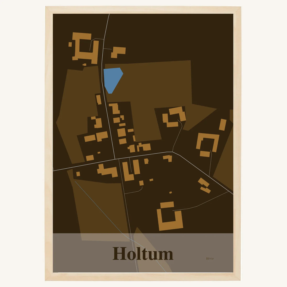 Holtum plakat – Firkantet 2026 – Mørk brun