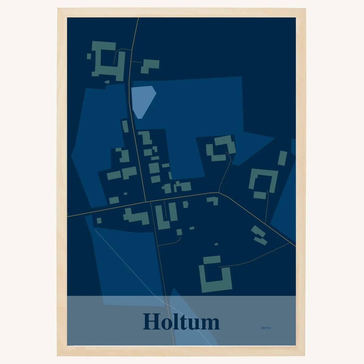 Holtum plakat – Firkantet 2026 – Mørk blå
