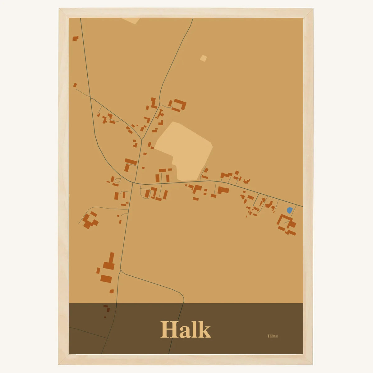 Halk plakat – Firkantet 2026 – Lys pastel brun