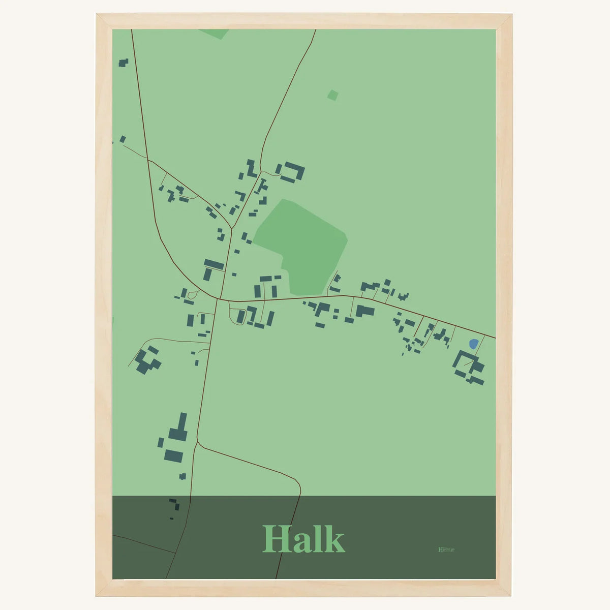 Halk plakat – Firkantet 2026 – Lys pastel grøn