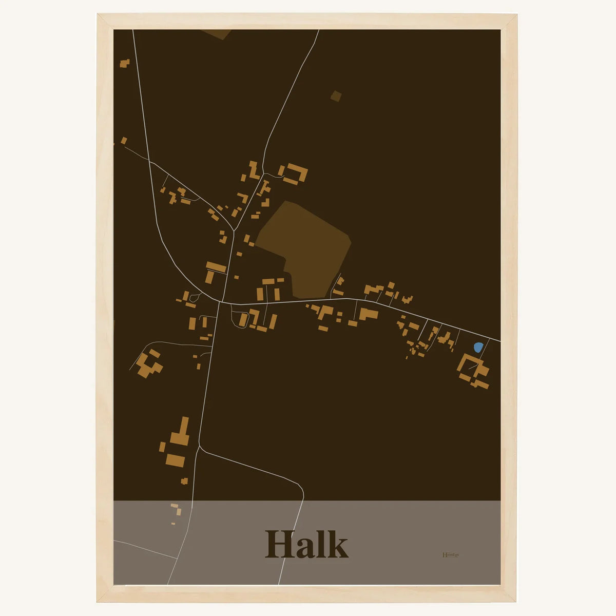 Halk plakat – Firkantet 2026 – Mørk brun