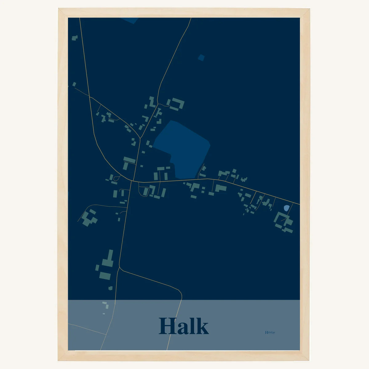 Halk plakat – Firkantet 2026 – Mørk blå