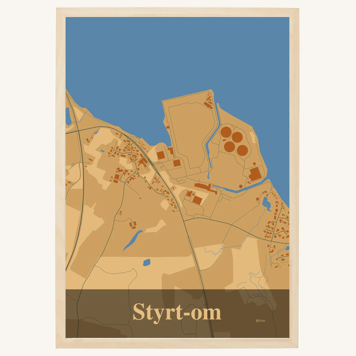 Styrt-om plakat – Firkantet 2026 – Lys pastel brun