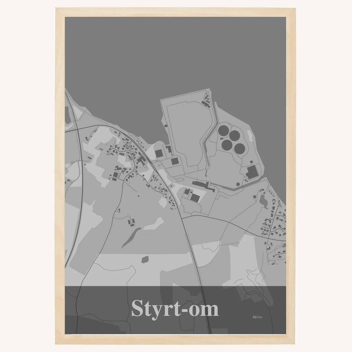 Styrt-om plakat – Firkantet 2026 – Lys pastel grå