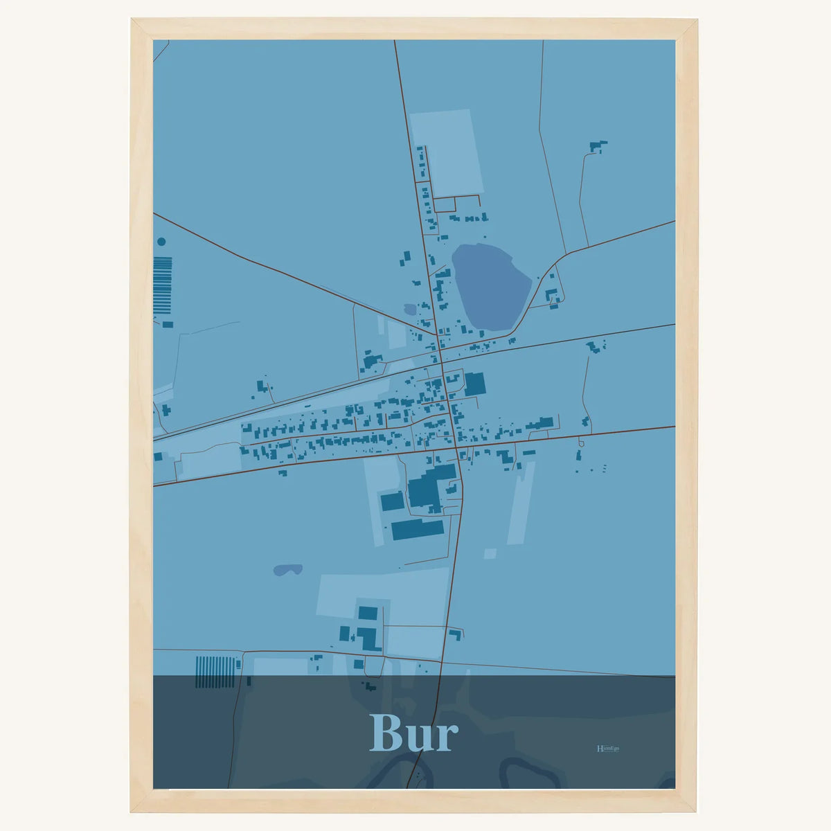 Bur plakat – Firkantet 2026 – Lys pastel blå