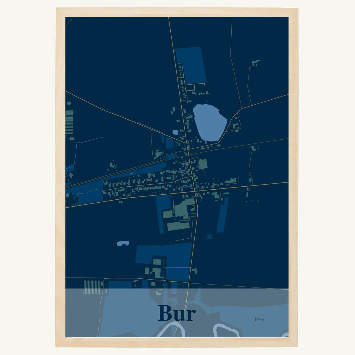 Bur plakat – Firkantet 2026 – Mørk blå