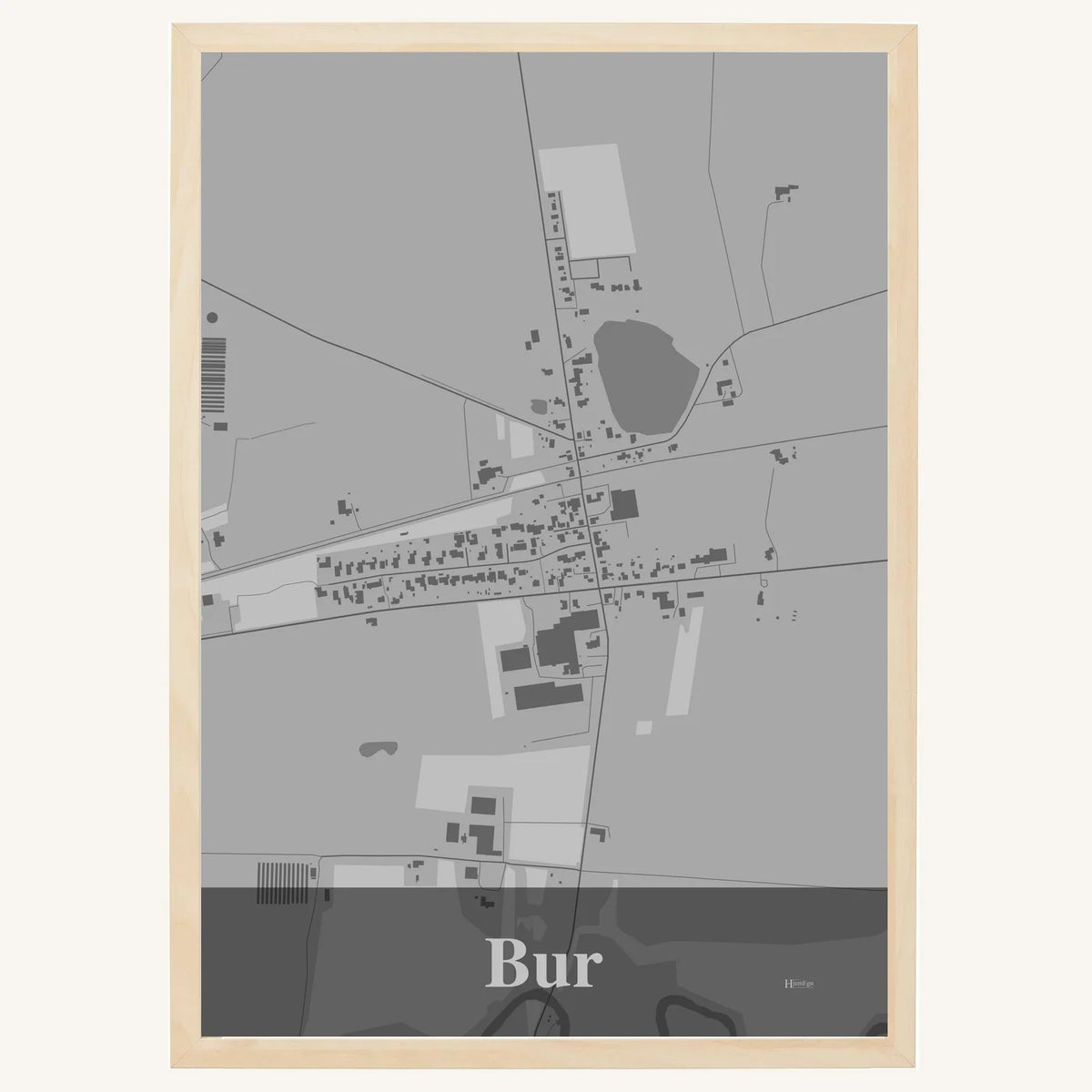 Bur plakat – Firkantet 2026 – Lys pastel grå