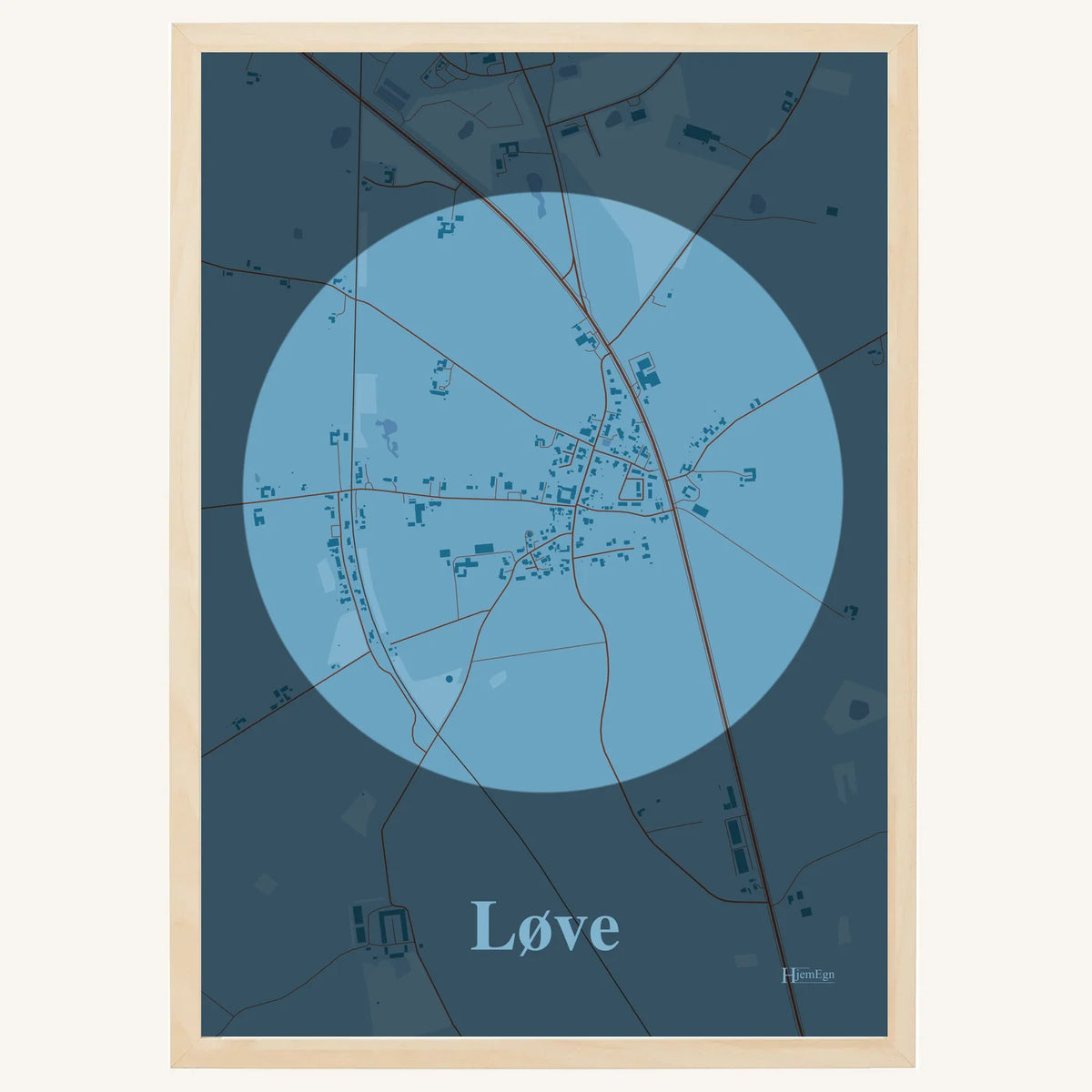 Løve plakat – Centrum 2026 – Lys pastel blå
