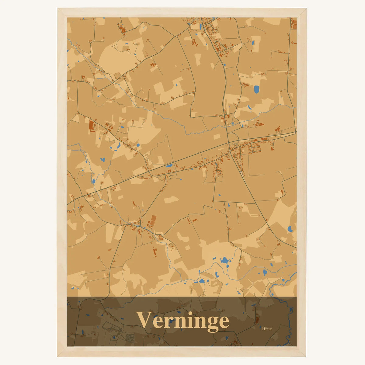 Verninge plakat – Firkantet 2026 – Lys pastel brun