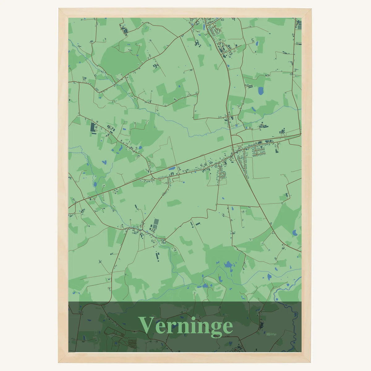 Verninge plakat – Firkantet 2026 – Lys pastel grøn