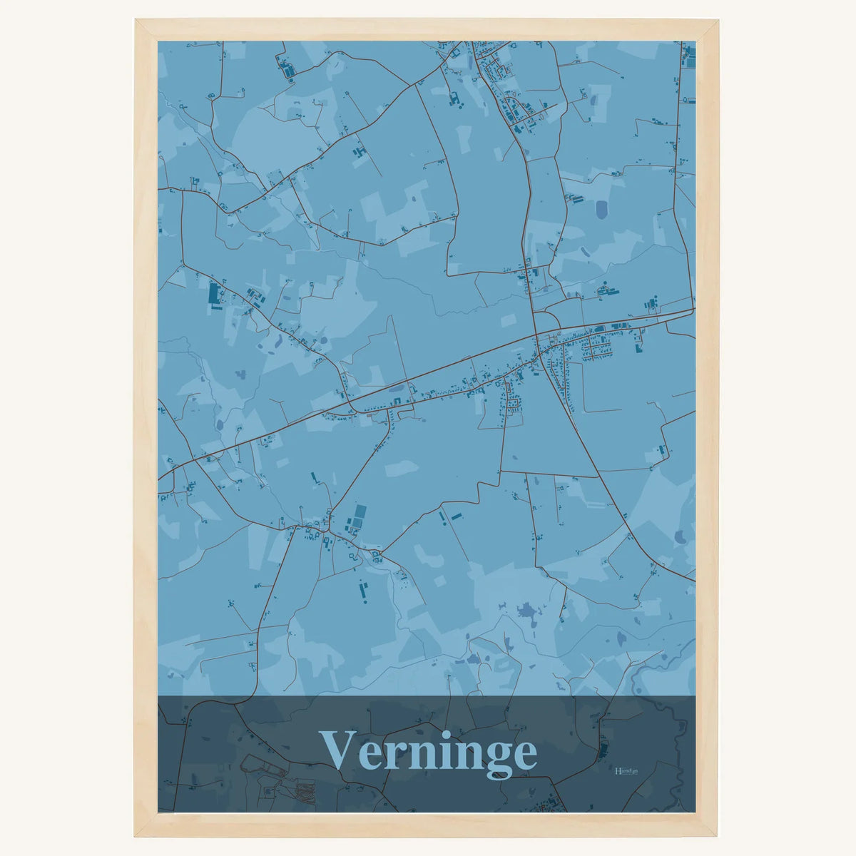 Verninge plakat – Firkantet 2026 – Lys pastel blå