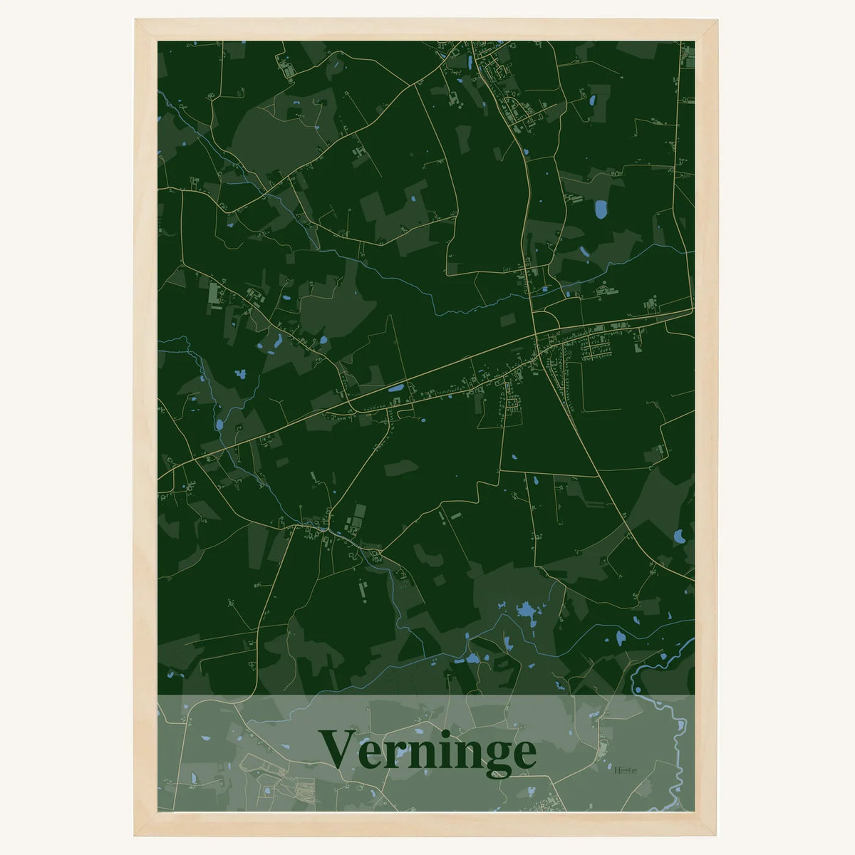 Verninge plakat – Firkantet 2026 – Mørk grøn