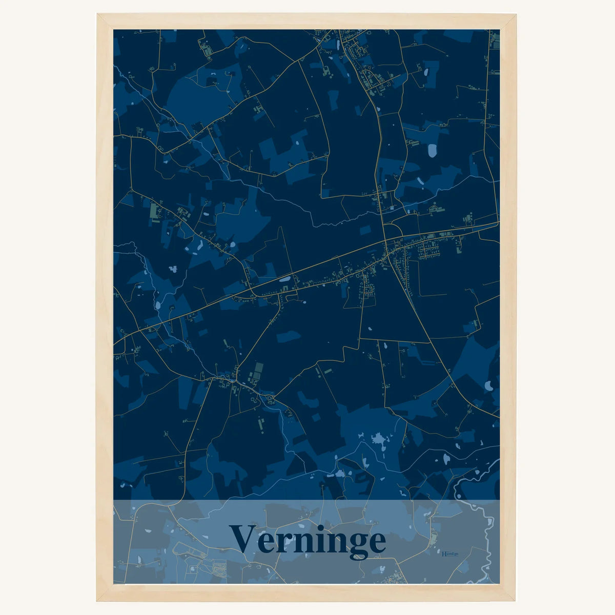 Verninge plakat – Firkantet 2026 – Mørk blå