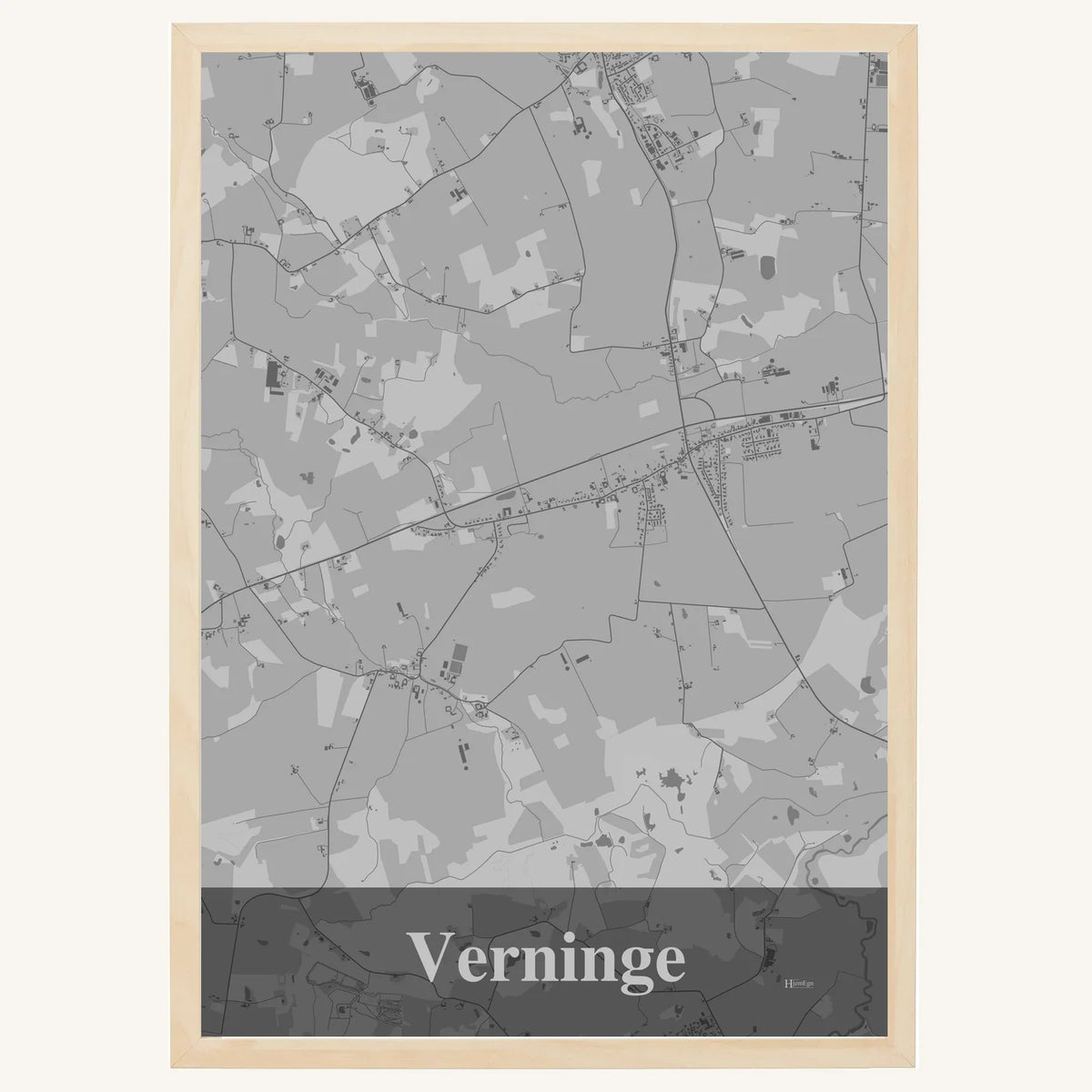 Verninge plakat – Firkantet 2026 – Lys pastel grå