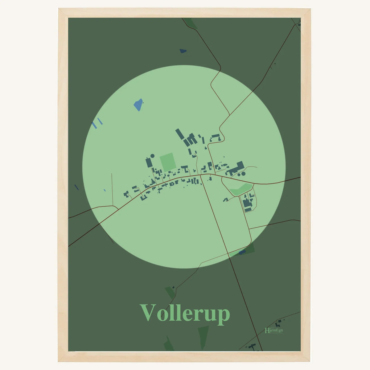 Vollerup plakat – Centrum 2026 – Lys pastel grøn