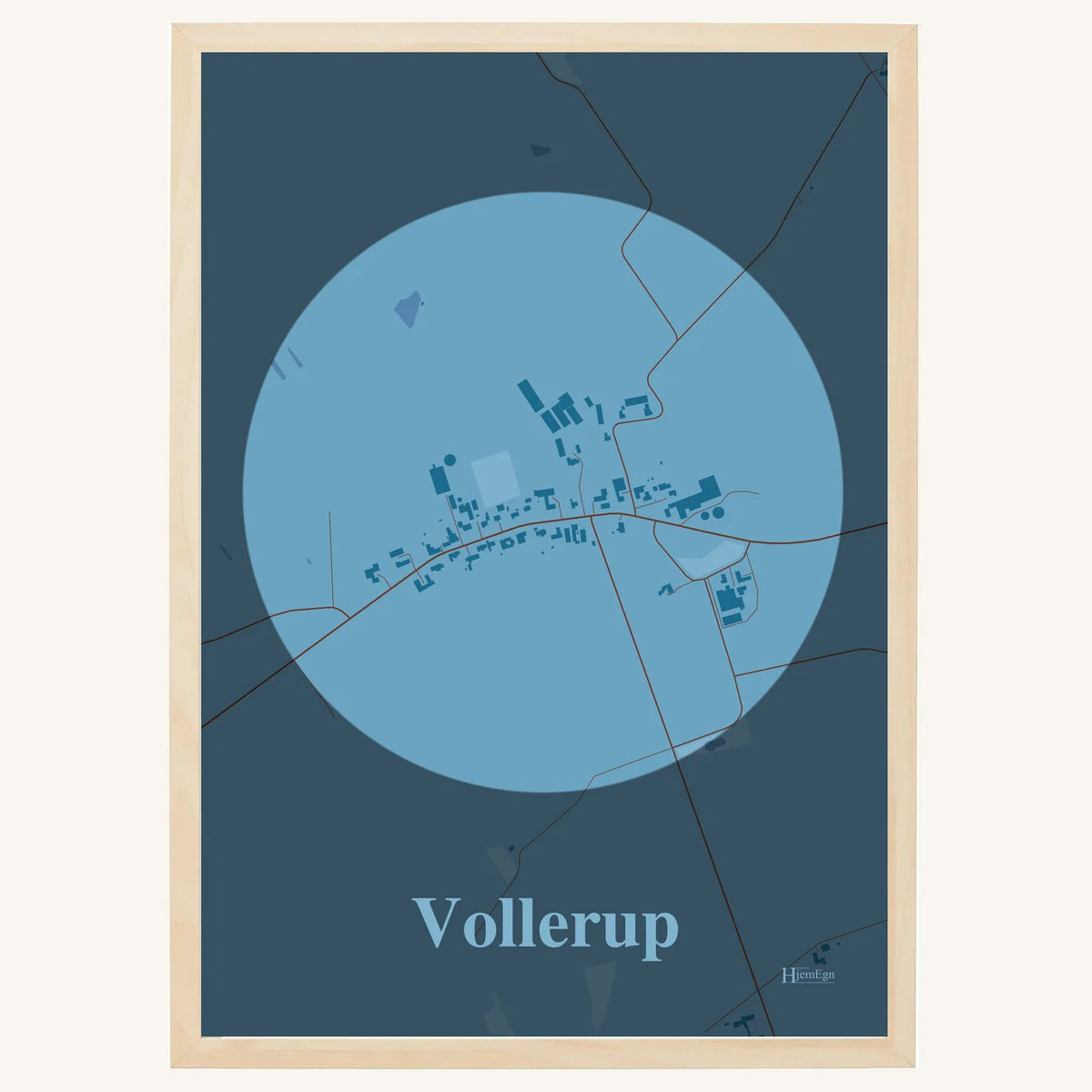 Vollerup plakat – Centrum 2026 – Lys pastel blå