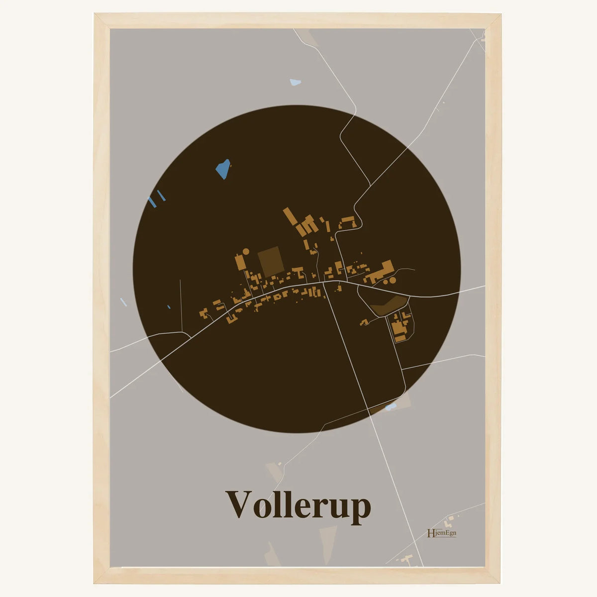 Vollerup plakat – Centrum 2026 – Mørk brun