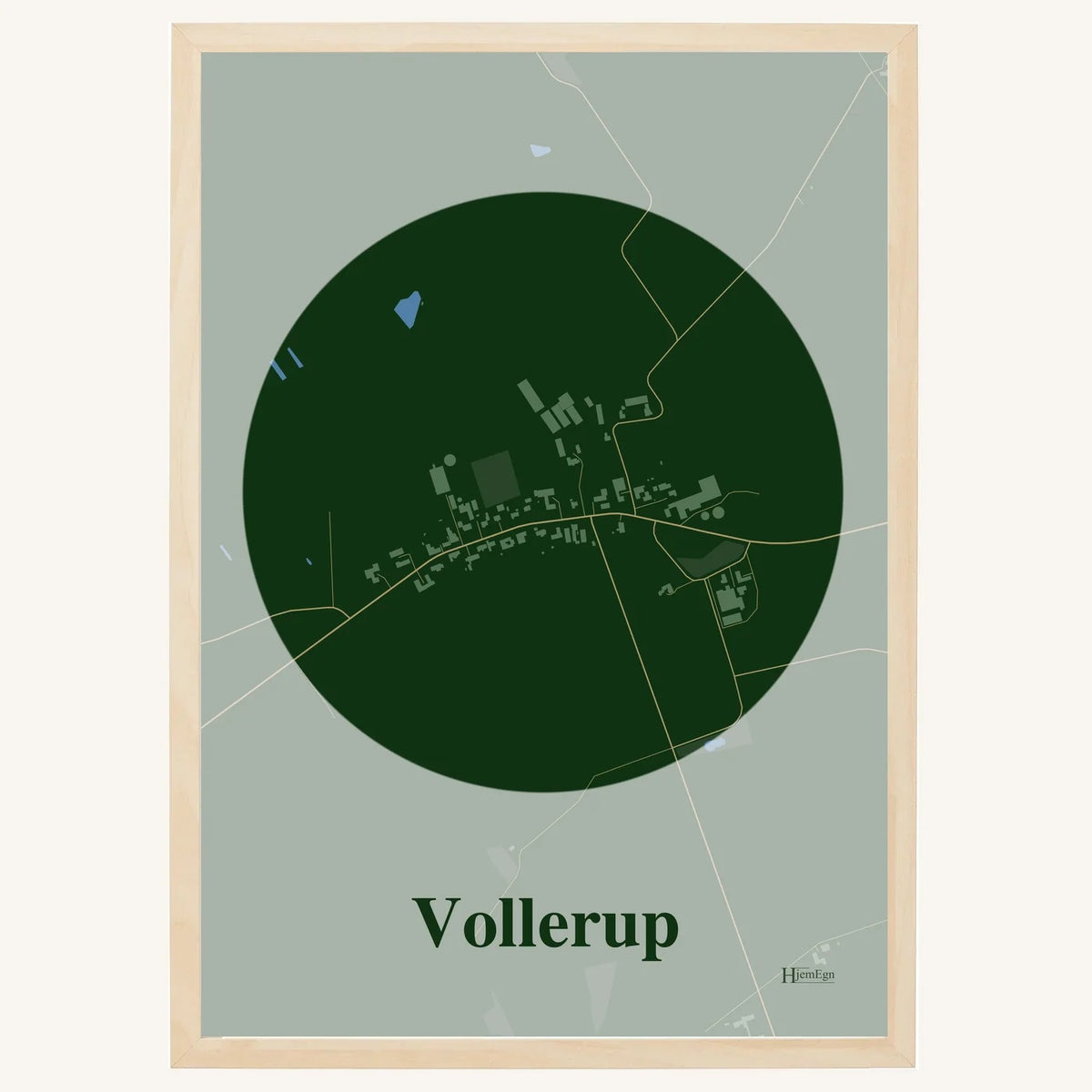 Vollerup plakat – Centrum 2026 – Mørk grøn