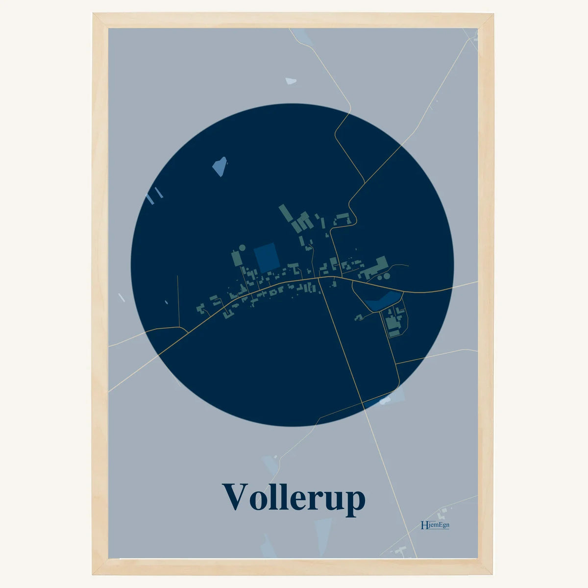 Vollerup plakat – Centrum 2026 – Mørk blå