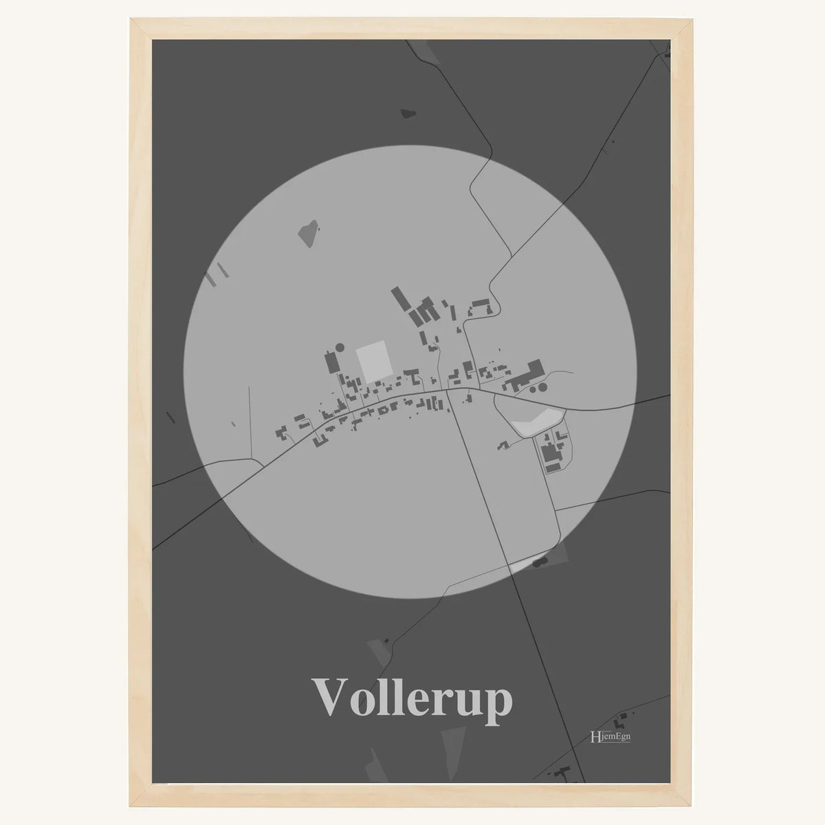Vollerup plakat – Centrum 2026 – Lys pastel grå