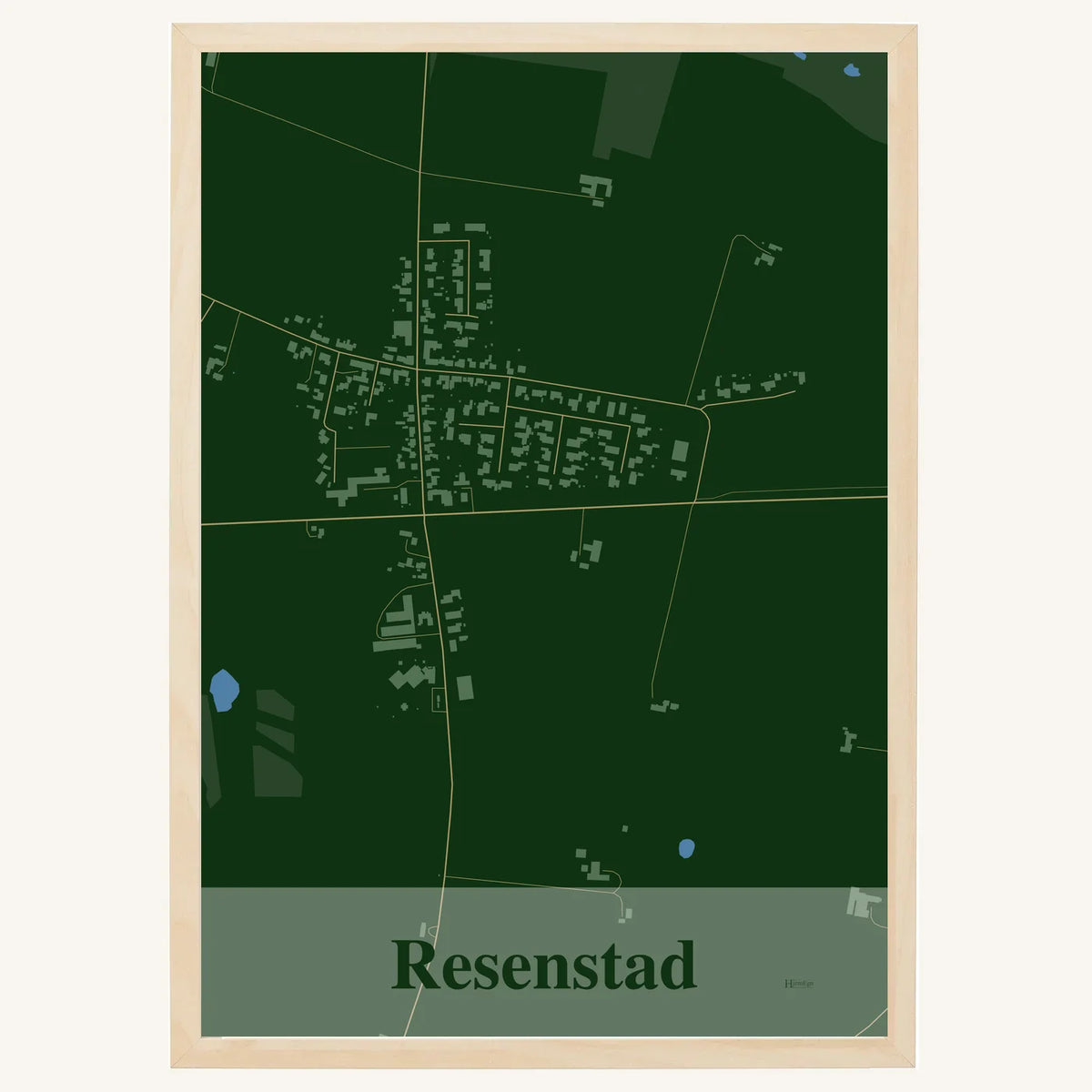 Resenstad plakat – Firkantet 2026 – Mørk grøn