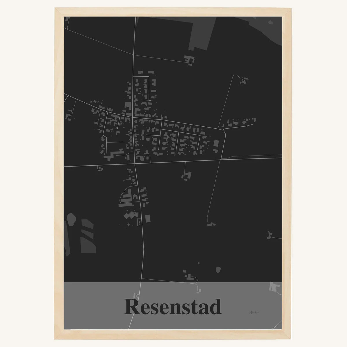 Resenstad plakat – Firkantet 2026 – Mørk grå