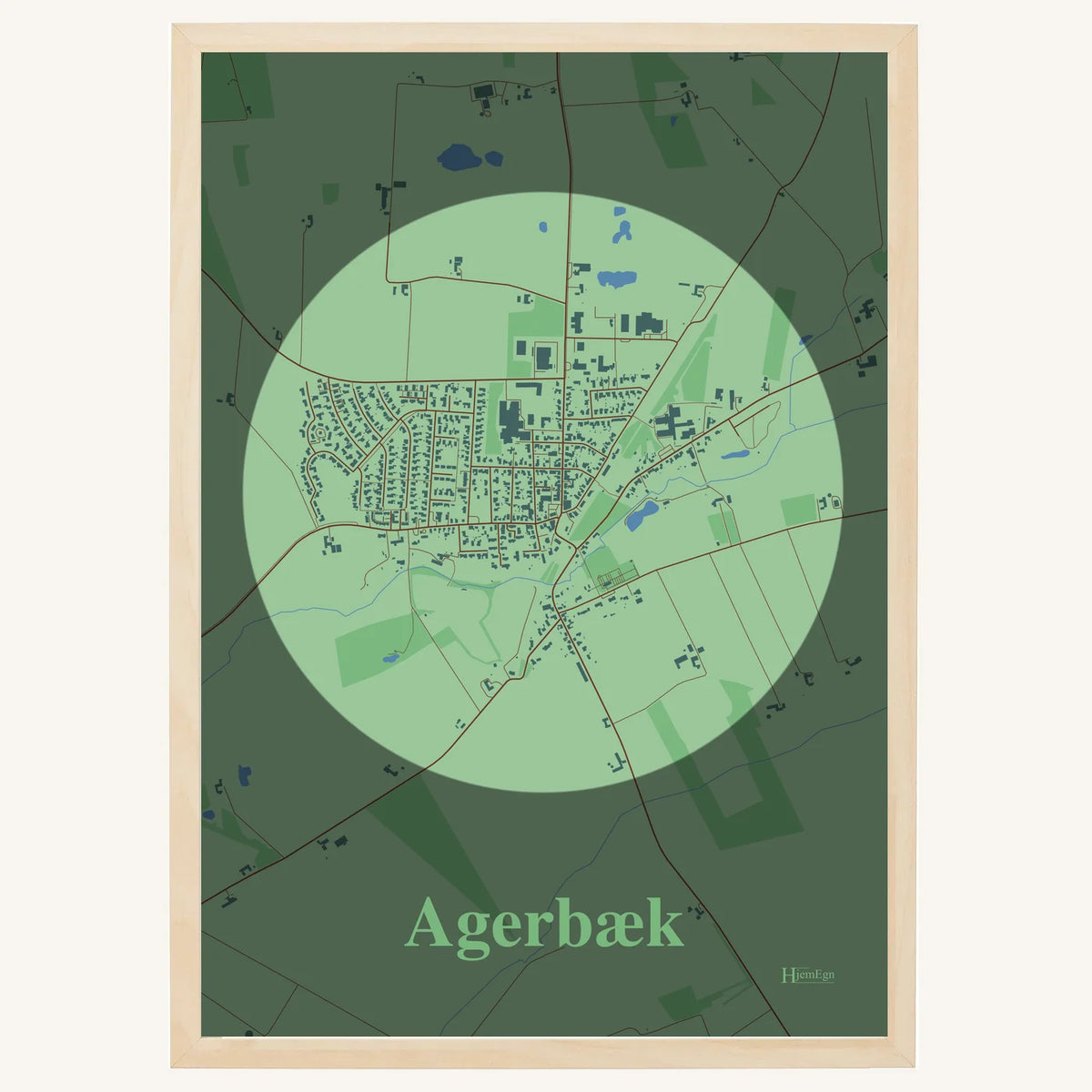 Agerbæk plakat – Centrum 2026 – Lys pastel grøn