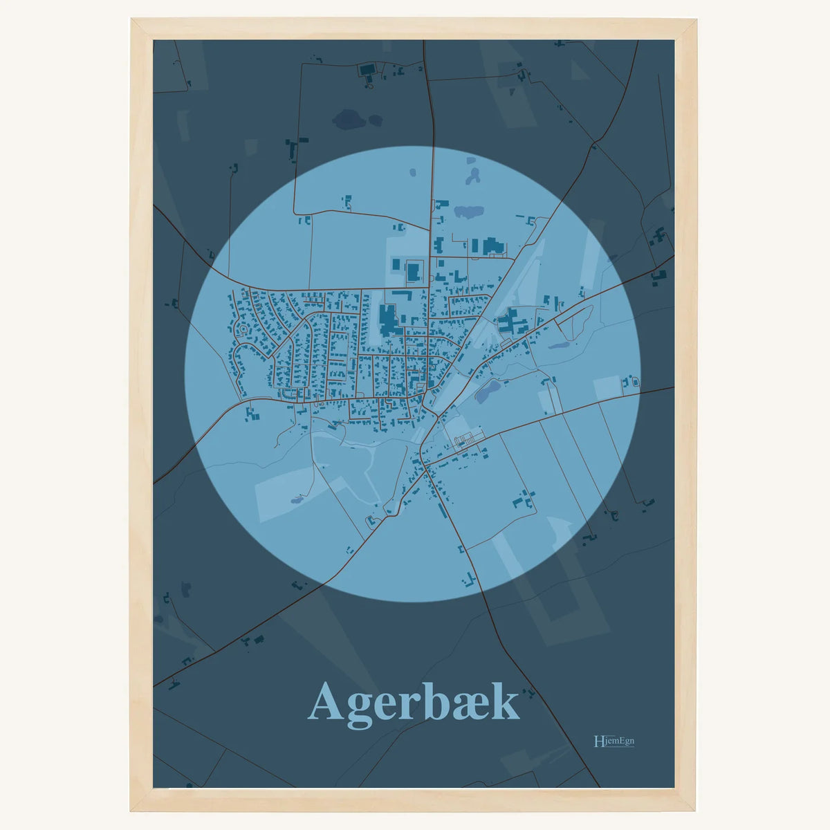 Agerbæk plakat – Centrum 2026 – Lys pastel blå