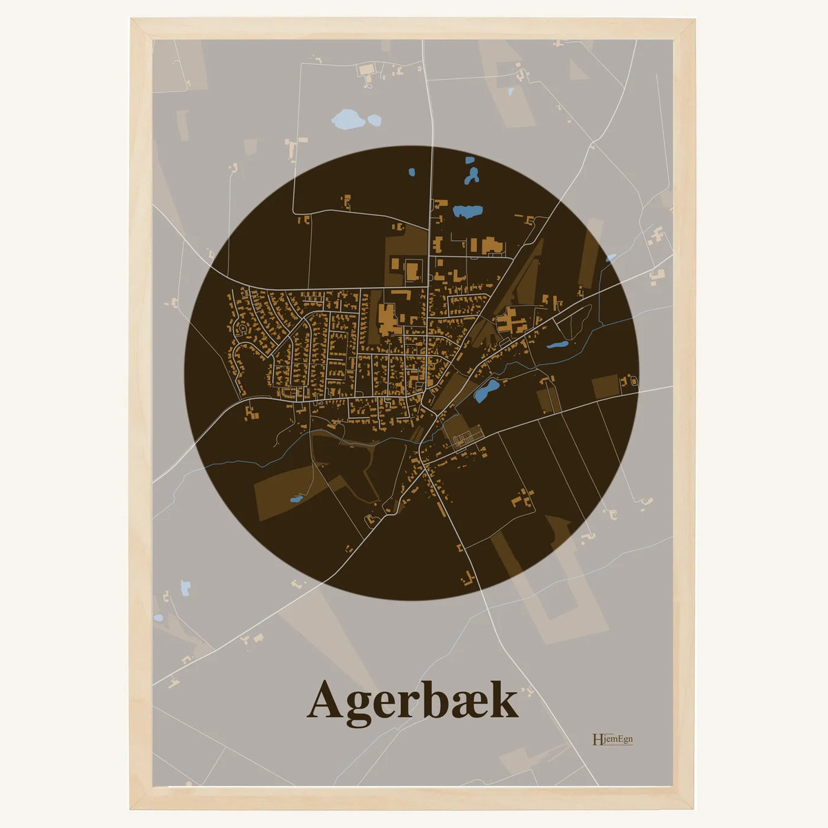Agerbæk plakat – Centrum 2026 – Mørk brun