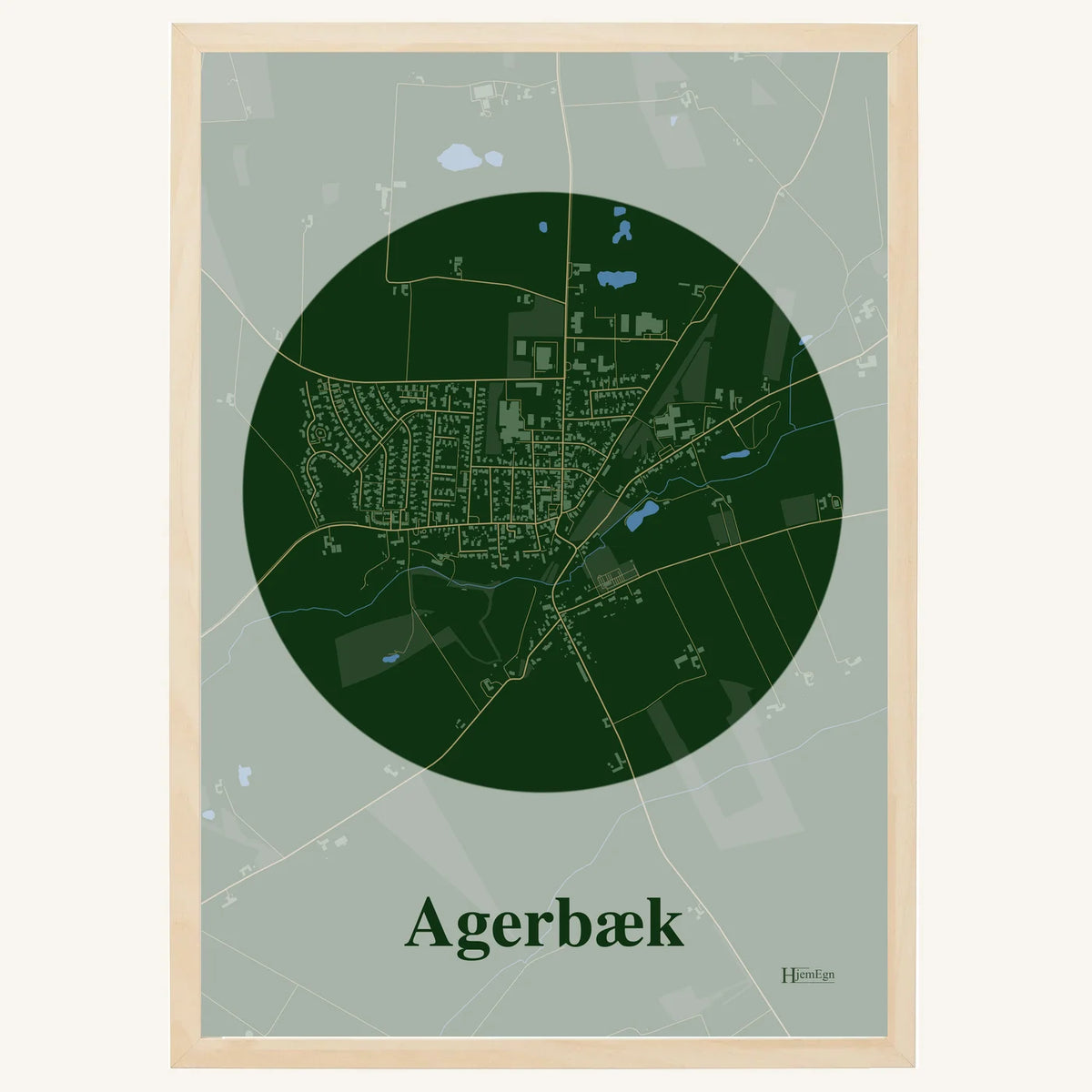 Agerbæk plakat – Centrum 2026 – Mørk grøn