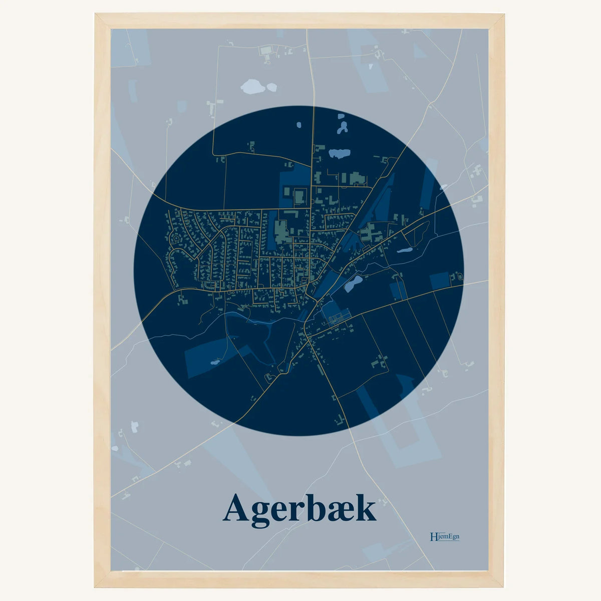 Agerbæk plakat – Centrum 2026 – Mørk blå