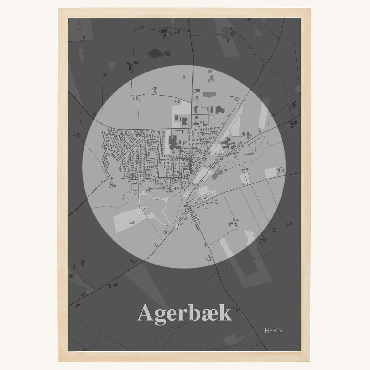 Agerbæk plakat – Centrum 2026 – Lys pastel grå