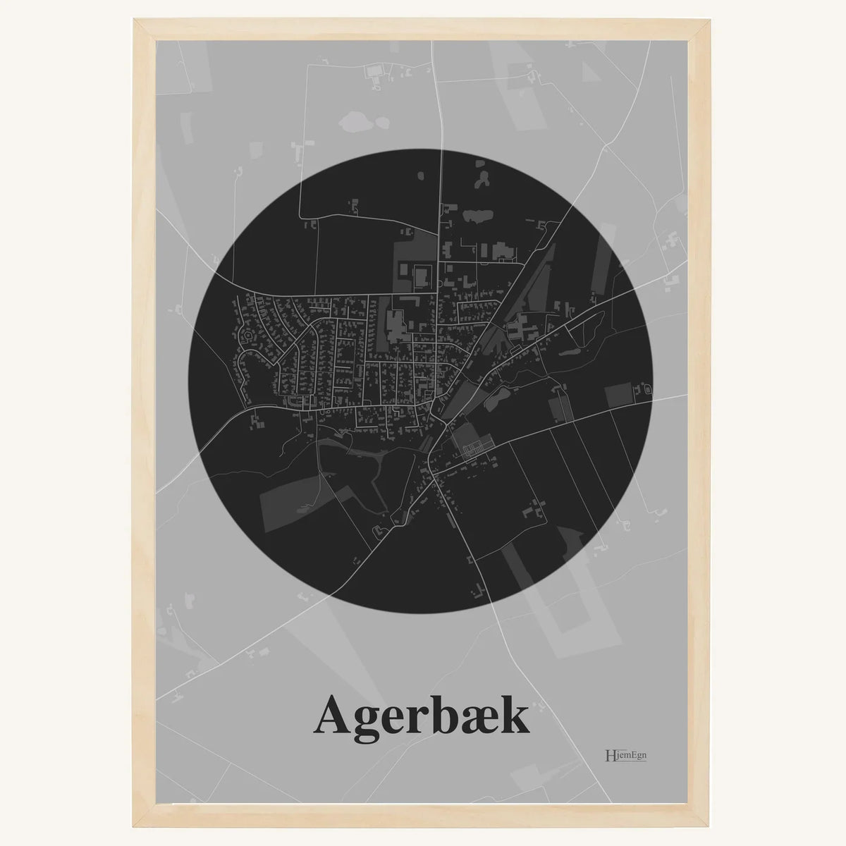 Agerbæk plakat – Centrum 2026 – Mørk grå