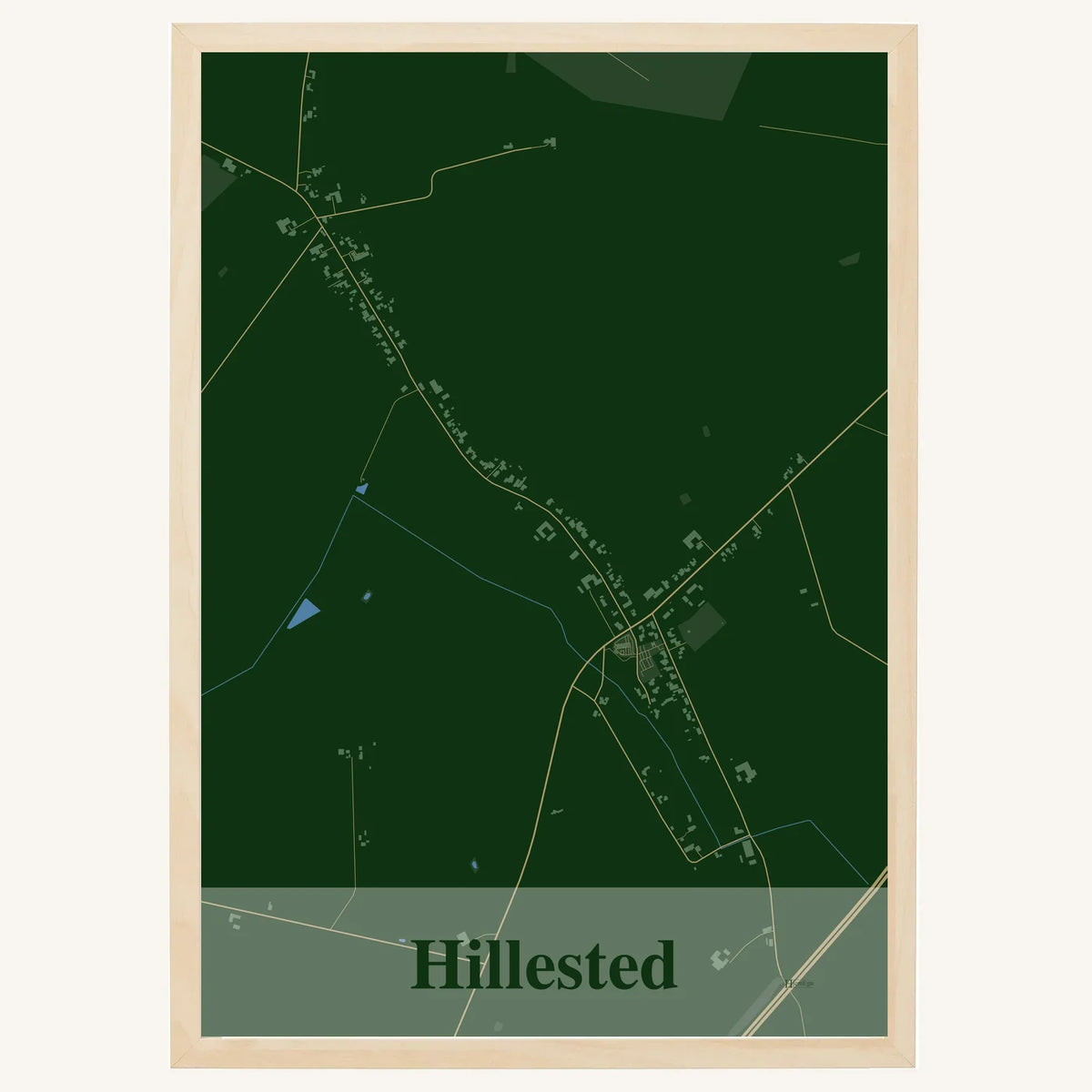 Hillested plakat – Firkantet 2026 – Mørk grøn