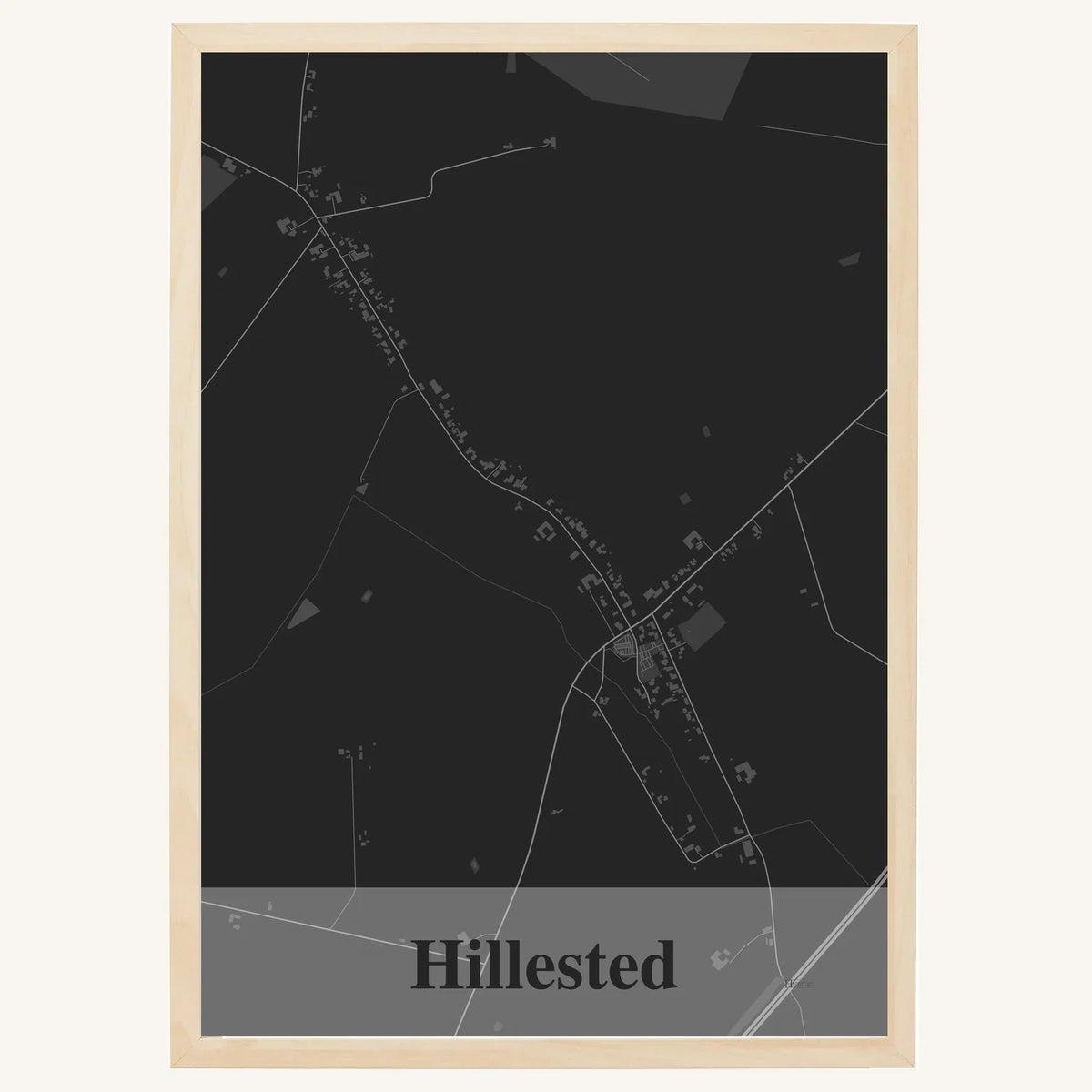 Hillested plakat – Firkantet 2026 – Mørk grå