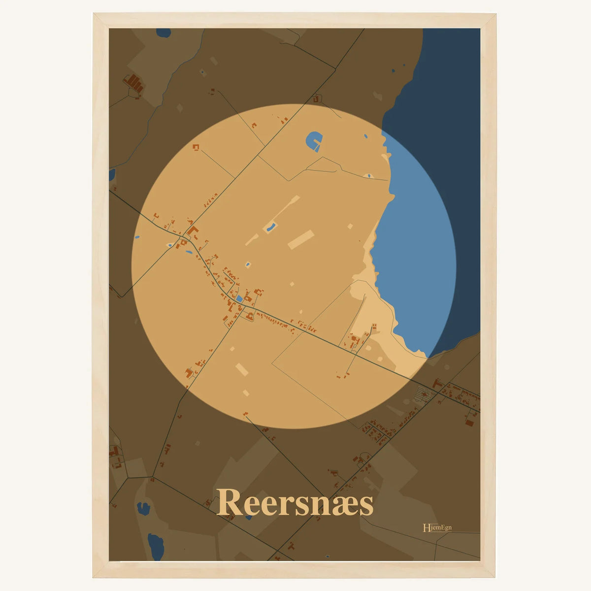 Reersnæs plakat – Centrum 2026 – Lys pastel brun