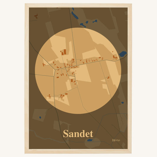 Sandet plakat – Centrum 2026 – Lys pastel brun