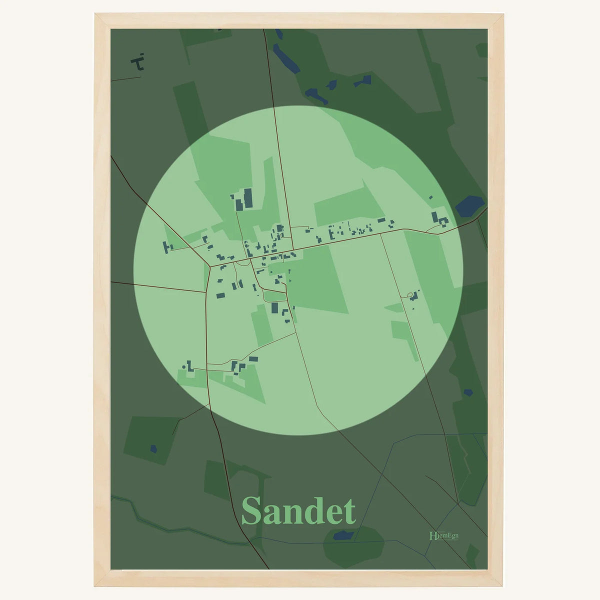 Sandet plakat – Centrum 2026 – Lys pastel grøn