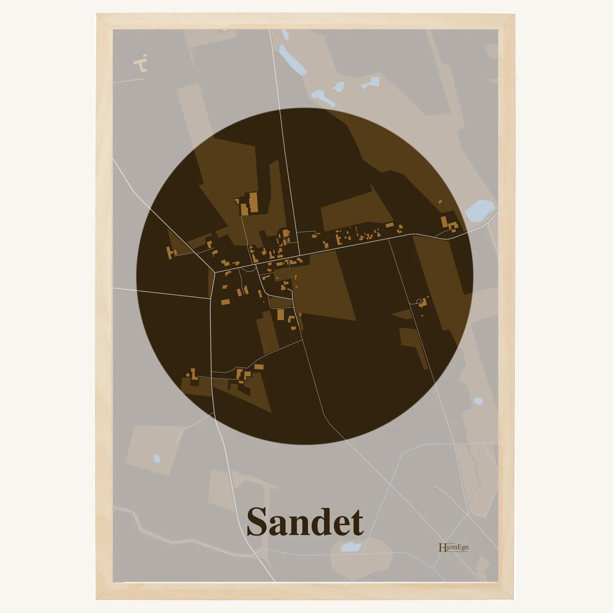 Sandet plakat – Centrum 2026 – Mørk brun