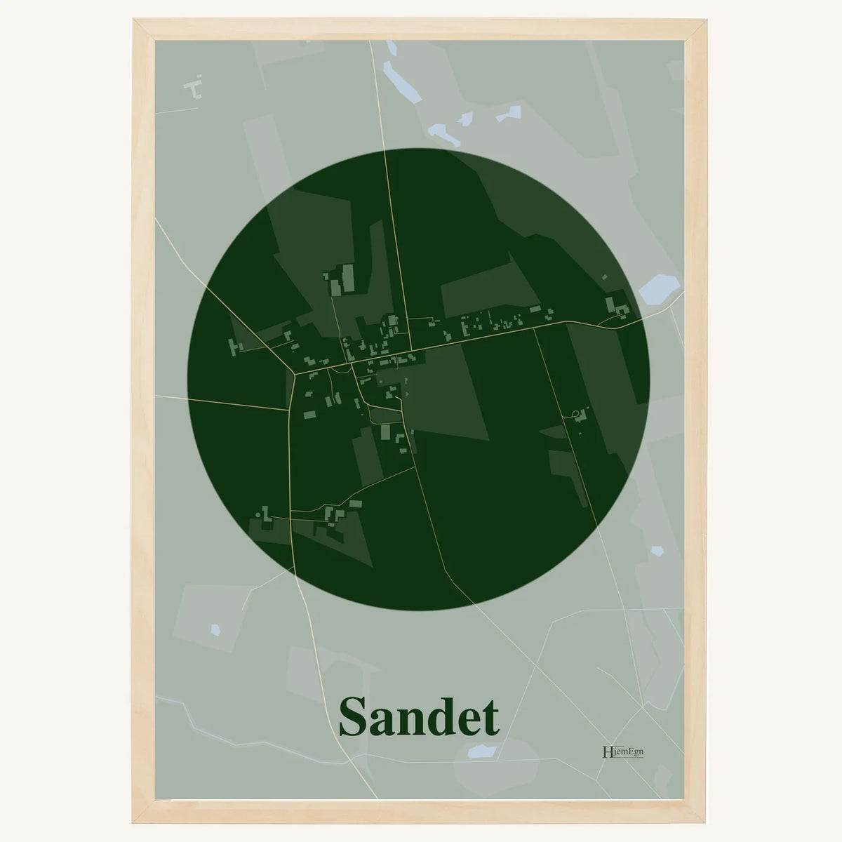 Sandet plakat – Centrum 2026 – Mørk grøn