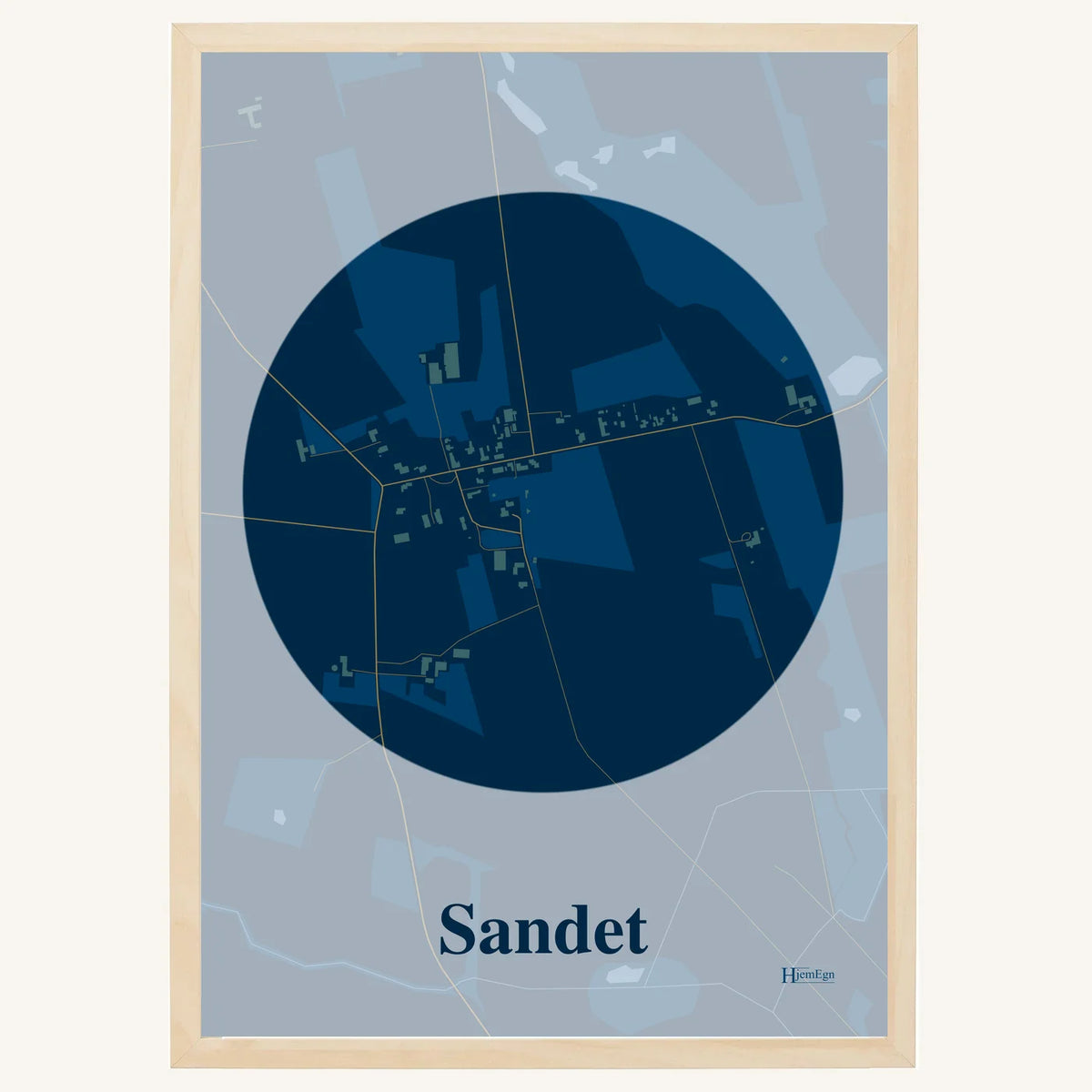 Sandet plakat – Centrum 2026 – Mørk blå