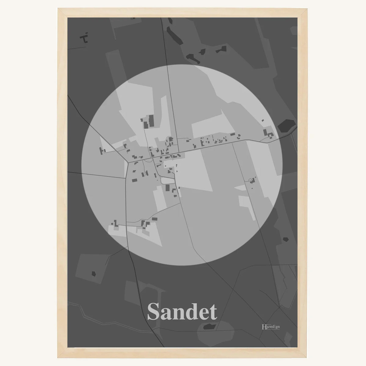 Sandet plakat – Centrum 2026 – Lys pastel grå