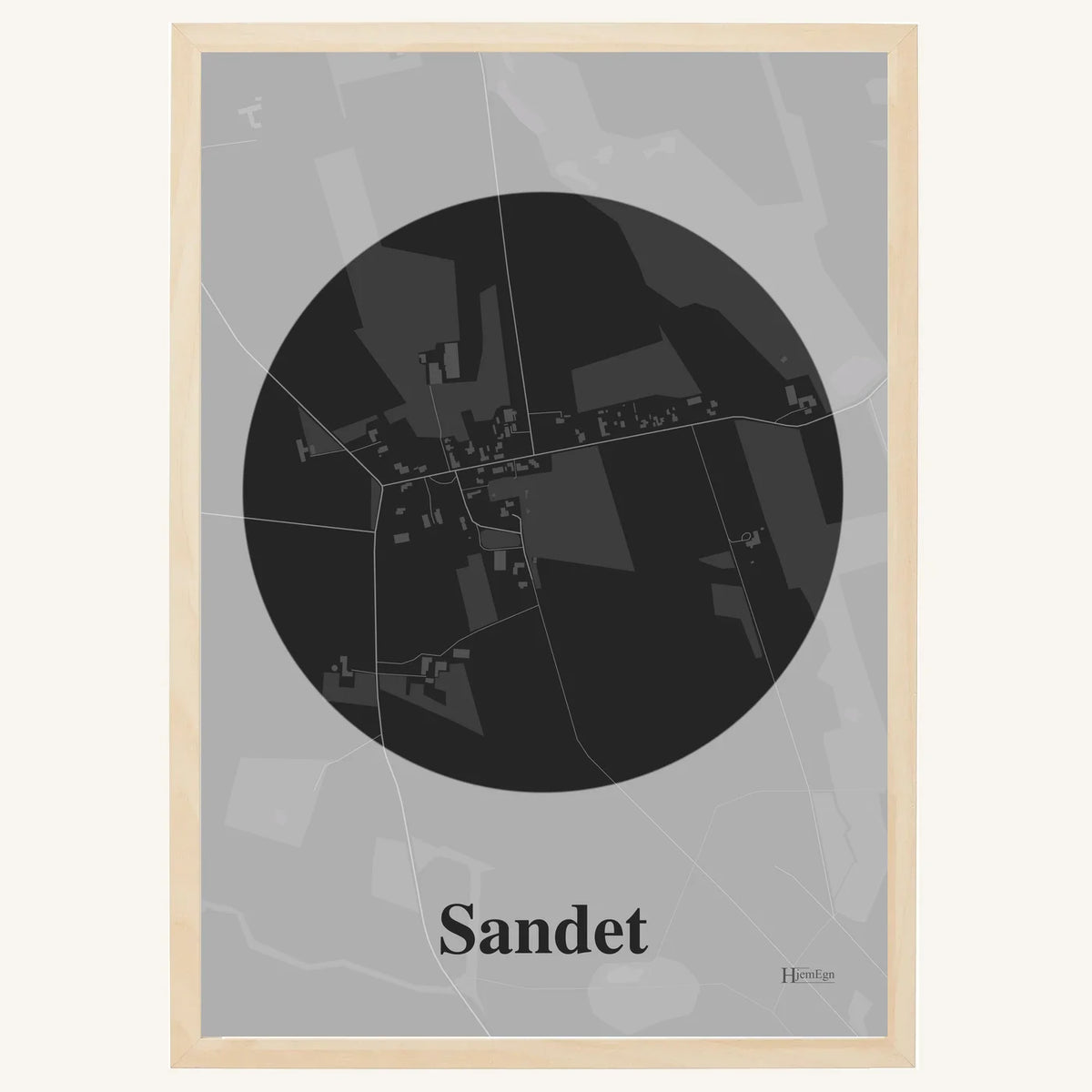 Sandet plakat – Centrum 2026 – Mørk grå