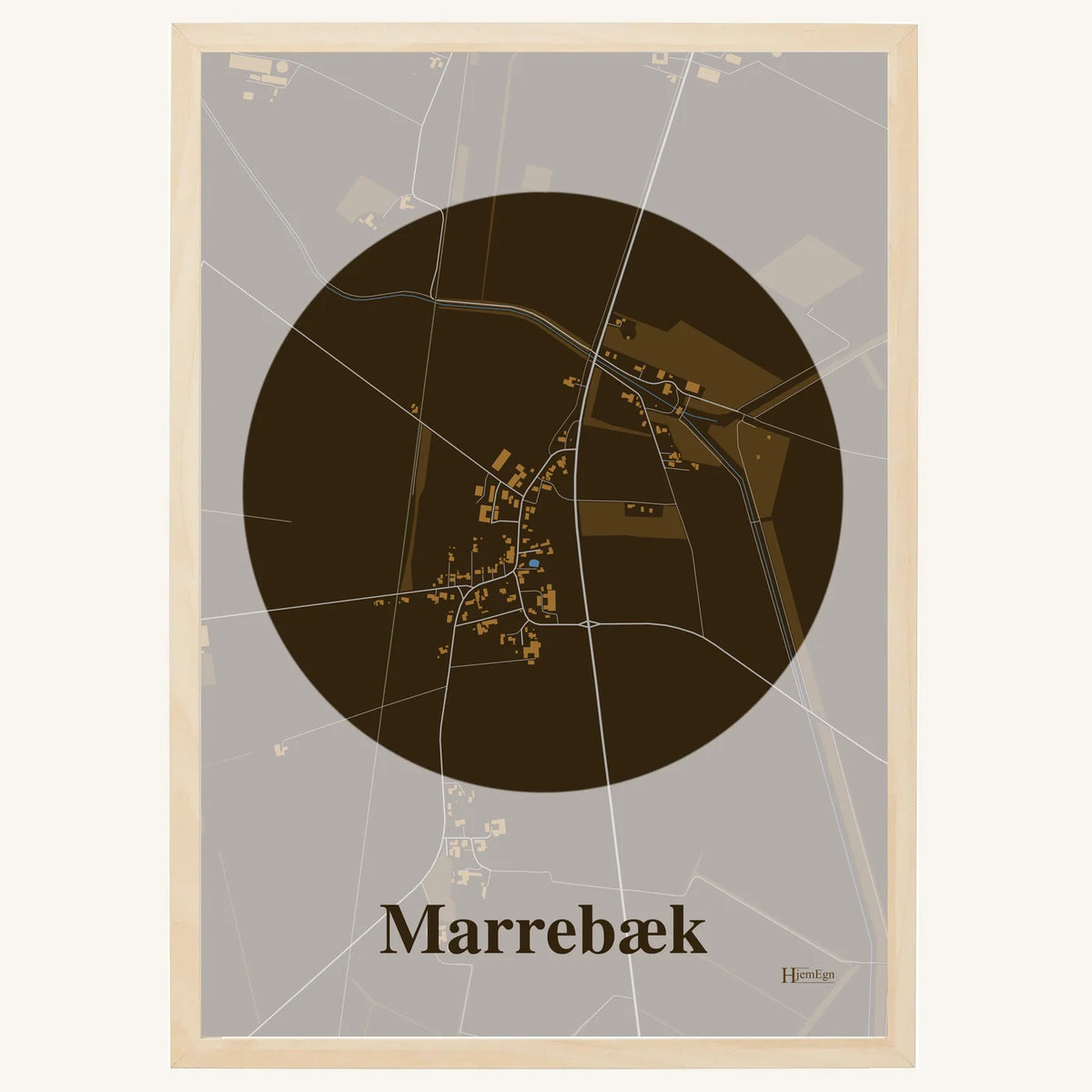 Marrebæk plakat – Centrum 2026 – Mørk brun