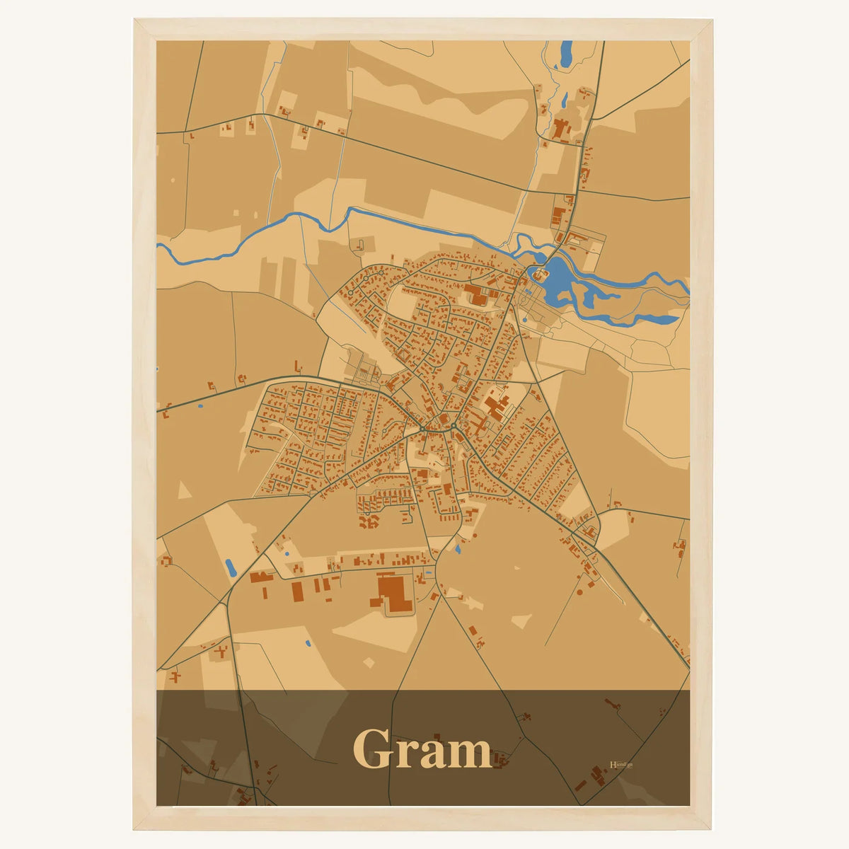 Gram plakat – Firkantet 2026 – Lys pastel brun
