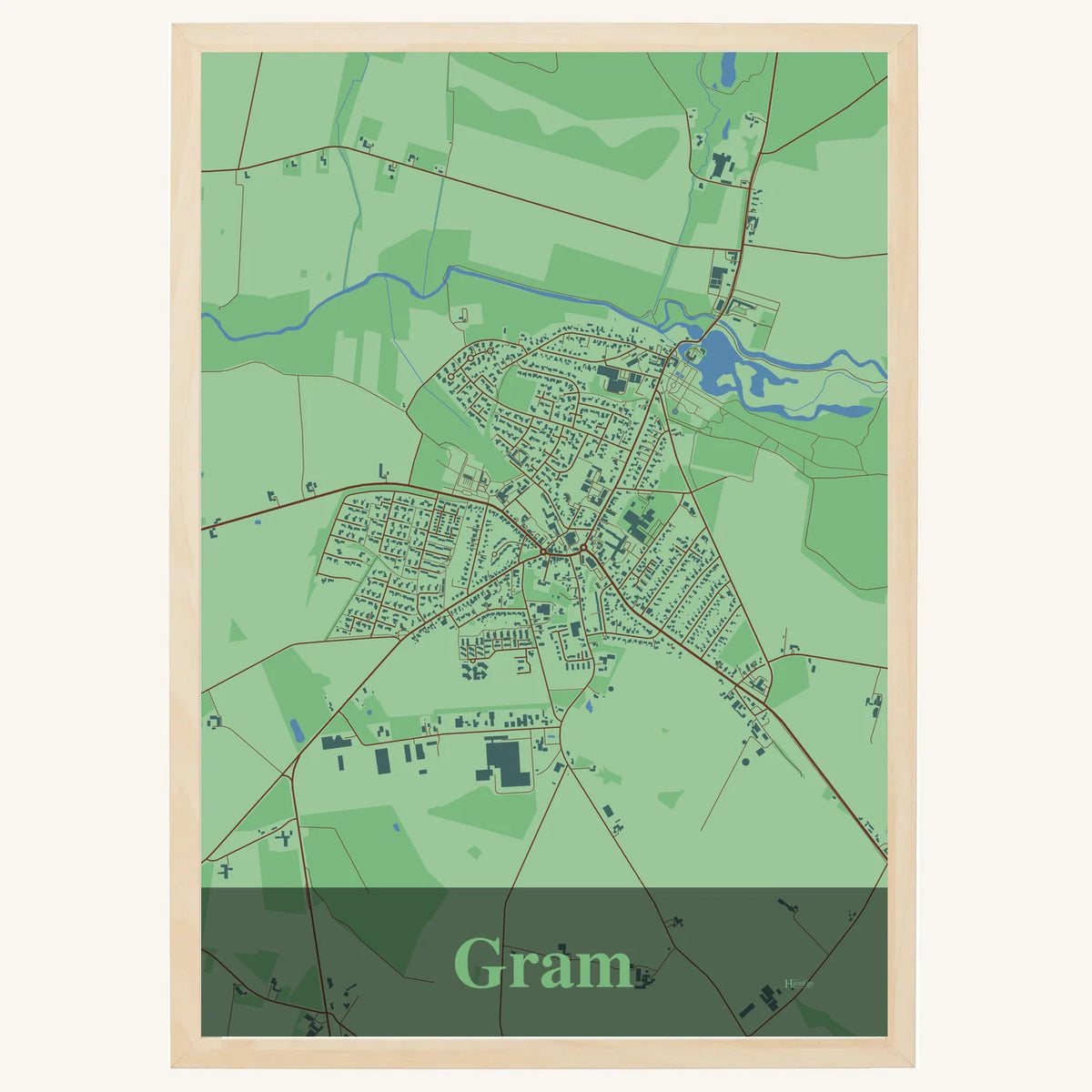 Gram plakat – Firkantet 2026 – Lys pastel grøn