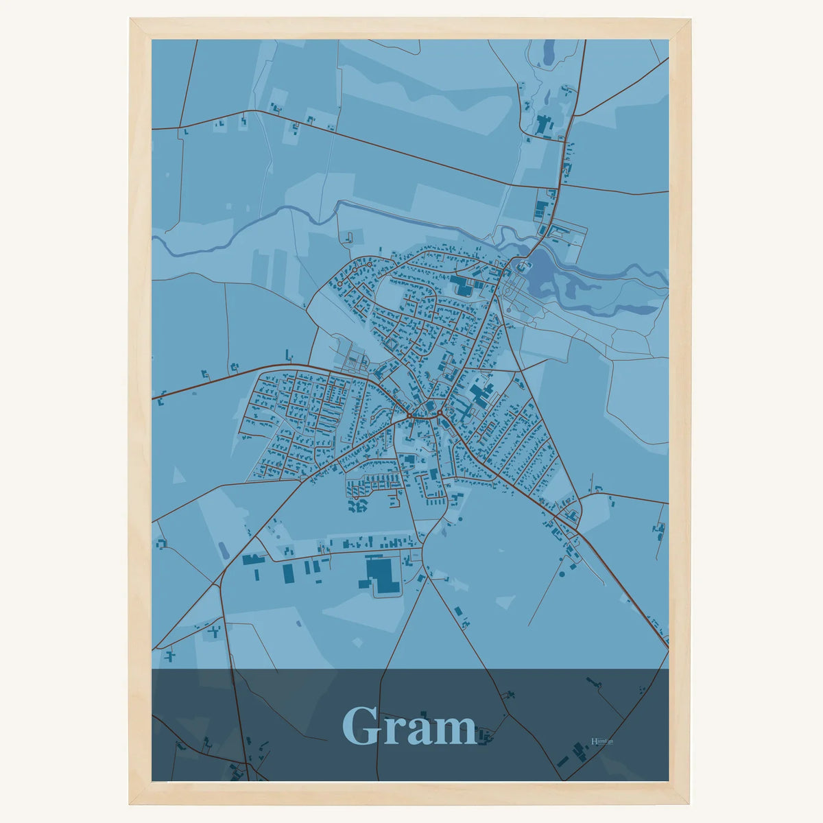 Gram plakat – Firkantet 2026 – Lys pastel blå