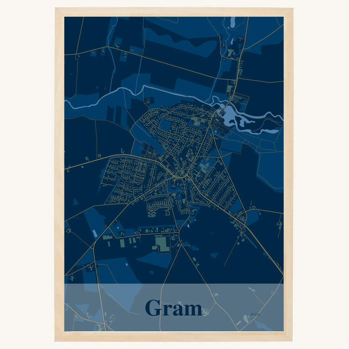Gram plakat – Firkantet 2026 – Mørk blå